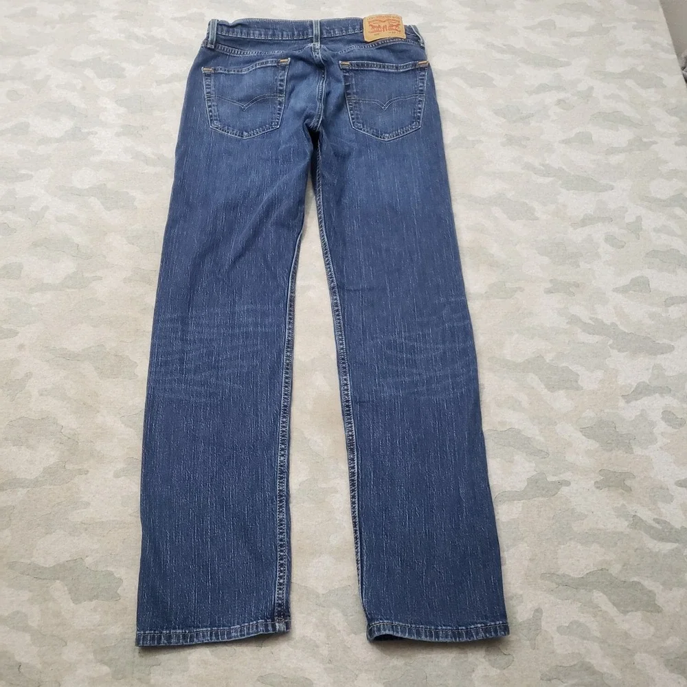 Levi's 505 Jeans Mens 33x34 Blue Straight Leg Denim Medium Wash Workwear